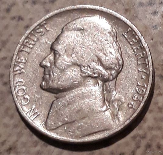 5 центов  1938 Р США Джеферсон