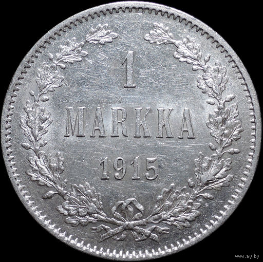 1 марка 1915, aUNC, Штемпельный блеск! С 1 Рубля!