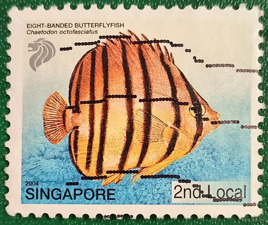 Сингапур 2004. Рыбы. Восьмиполосая рыба-бабочка