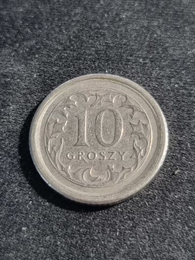 Польша 10 грошей 2001