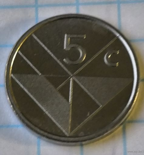 АРУБА  5 ЦЕНТОВ 1998 ГОД  UNC