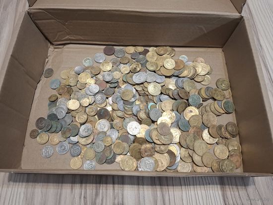 Куча монет ссср до 1958г начинающему нумизмату (~640шт или 1.4кг) с 1 копейки!