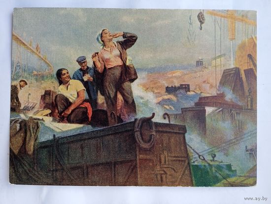 1954. соцреализм. Абдуллаев. Подруги