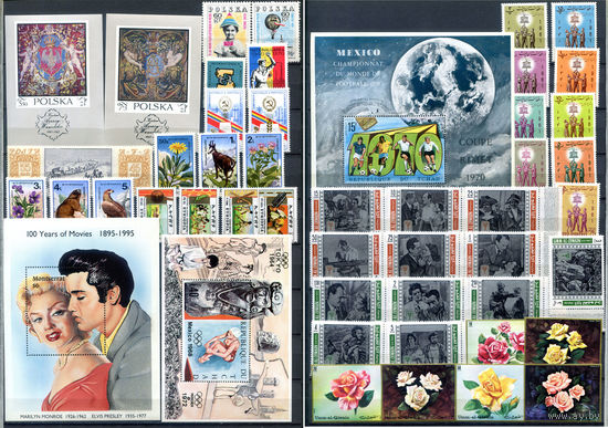 Марки разных стран 3 - полные серии - 40+ марок и 5 блоков - MNH. #O-W-96-G-1