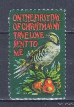 [346] CША 1971. Фауна.Птицы.Куропатка. БЕЗ КЛЕЯ.