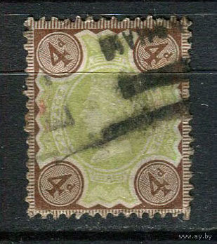 Великобритания - 1887/1892 - Королева Виктория 4P - [Mi.91] - 1 марка. Гашеная.  (LOT EV6)-T10P19