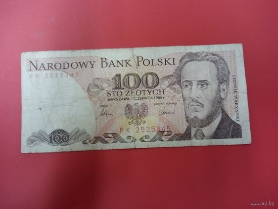 100 злотых 1986 Польша