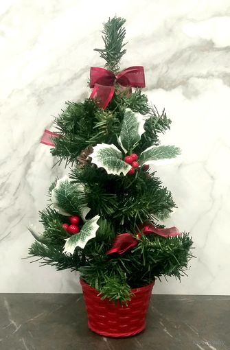 Елка * Новый Год ! * Украшена * Искусственная * Настольная * 41 см * Очень Красивая !