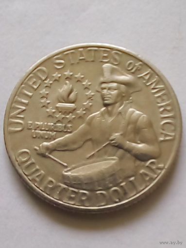 США 25 центов(квотер)1976 г.200 лет независимости.