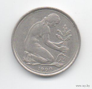 50 пфеннигов 1990 J ФРГ