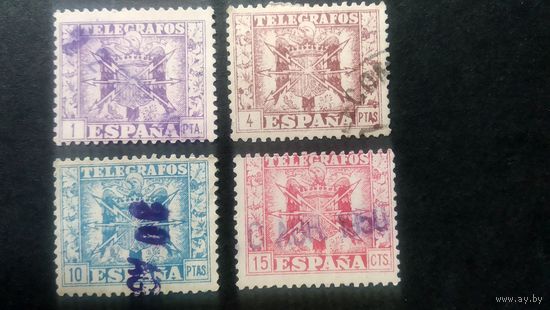 ИСПАНИЯ \н2\ 1940 телеграфные марки