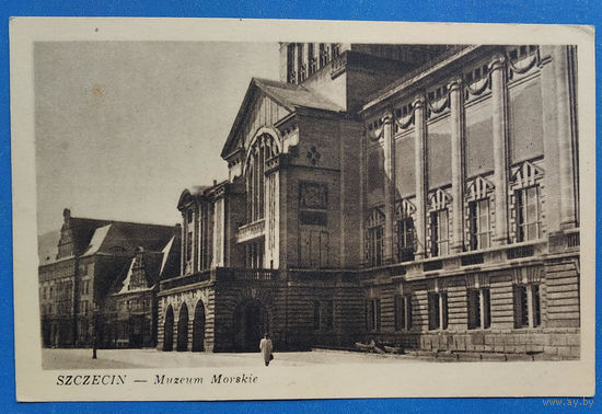 Шецин. Морской музей. Польша. 1950-60-е? Чистая.