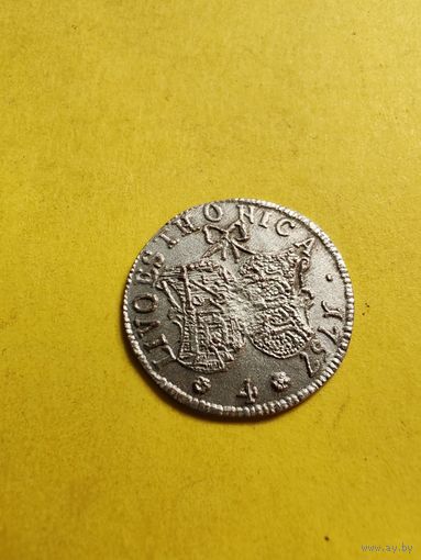 4 копейки 1757 года "Ливонез" для Ливонии, Новодел редкой монеты, СМОТРИТЕ ДР. МОИ ЛОТЫ.