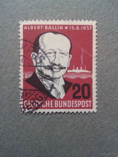 ФРГ. А.Баллин. 1957г. гашеная