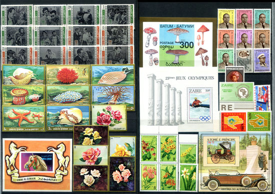 Марки разных стран 2 - полные серии - 40+ марок и 4 блока - MNH. #O-W-124-F-1