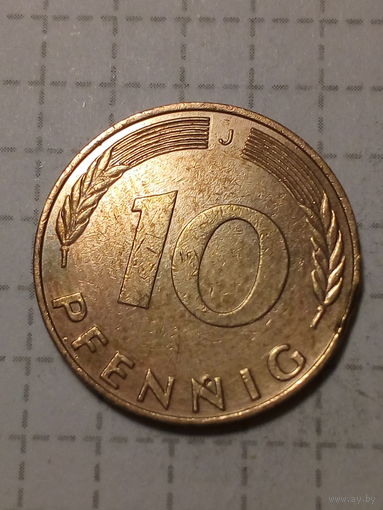 10 пфенниги ГДР  1991 J год