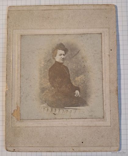 Царизм РОЗЕНБЛЮМ БОРИСОВ МИНСК ГУБ ДАМА до 1900 СТАРИННОЕ ФОТО ВИЗИТ( А47)