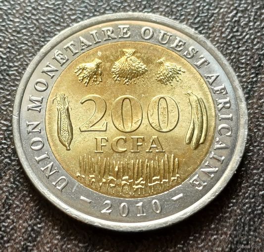 Западная Африка (ВСЕАО) 200 франков, 2010    ( 1-10-1 )