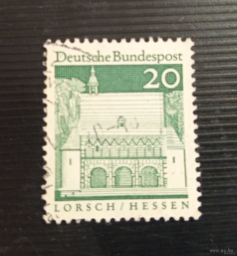 Марка ФРГ - зеленая 20.