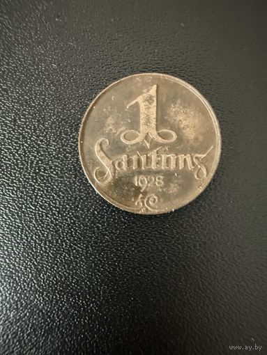 1 сантим 1928 года . Хорошее состояние. С 1 рубля