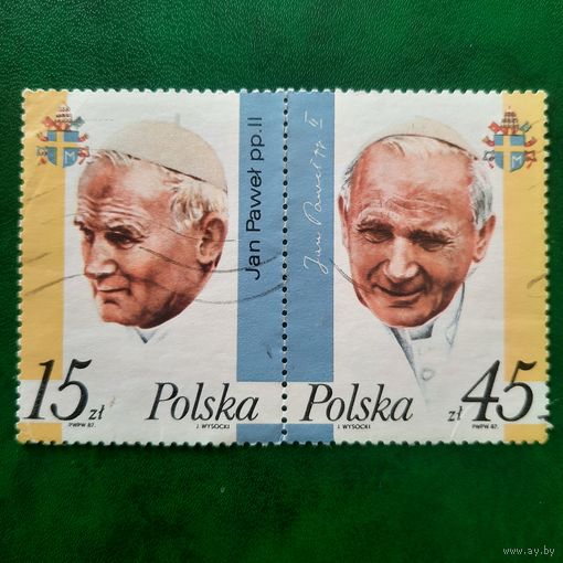 Польша 1987. Папа Римский Иоанн Павел II