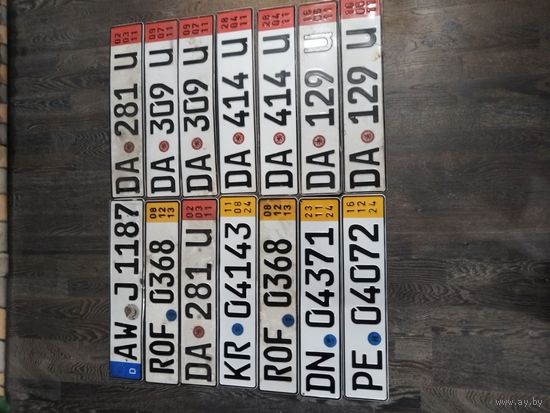 Автомобильные номера Германия для коллекции