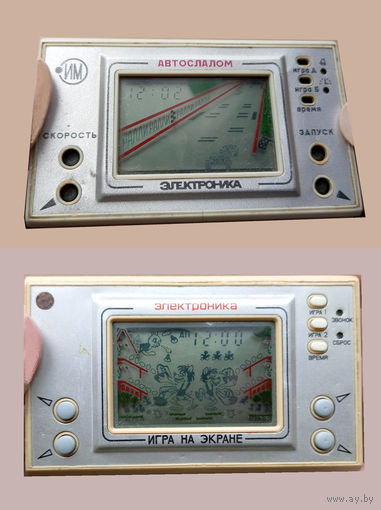 Игра Электроника Игра на экране: Автослалом (Ралли); Ну, погоди! (волк ловит дорогие яйца)