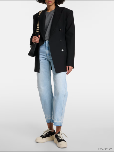 Stella McCartney джинсы Distressed mid-rise straight-leg jeans размер 25 (XXS/XS)