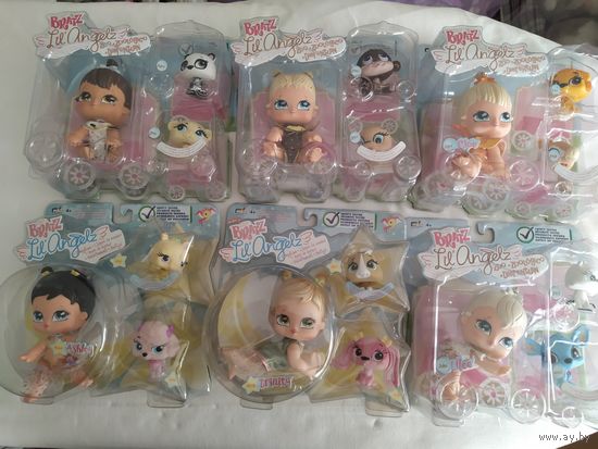 Коллекционерам .Мини Куклы Братц Лил с питомцами(оригинал) ,6 наборов одним лотом,пр-ль MGA Entertainment ,блистерная упаковка не идеальная