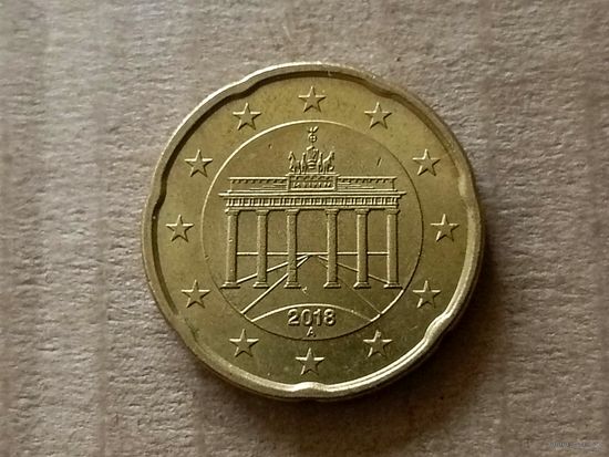 Германия 20 евроцентов, 2018"A". (-U-обм)