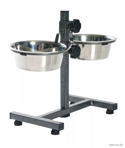 Стойка для мисок TRIXIE для собак регулируемая, 2х0,75 л