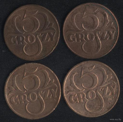 Польша 5 грошей 1923 г. (*). Неплохие!!