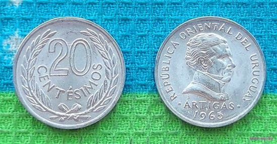 Уругвай 20 сентавос 1965 года, UNC. Новогодняя ликвидация!