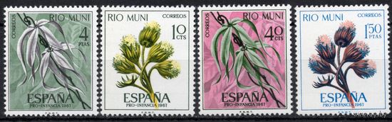 Испанская колония Рио Муни 1967. Флора. 4 марки Mi 76-79