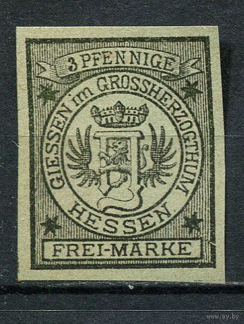 Германия - Гисен - Местные марки - 1888 - Герб 3Pf - [Mi.51B] - 1 марка. Чистая без клея.  (Лот 87CX)