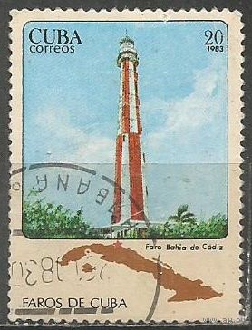 Куба. Маяки Кубы. 1983г. Mi#2764.