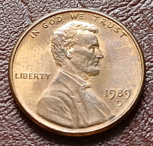 США 1 цент, 1989    D   ( 1-1-3 )