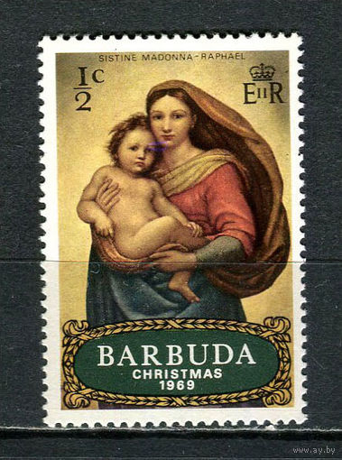 Барбуда - 1969 - Рождество. Искусство 1/2С - [Mi.38] - 1 марка. MNH.  (Лот 7HX)-TG3P35