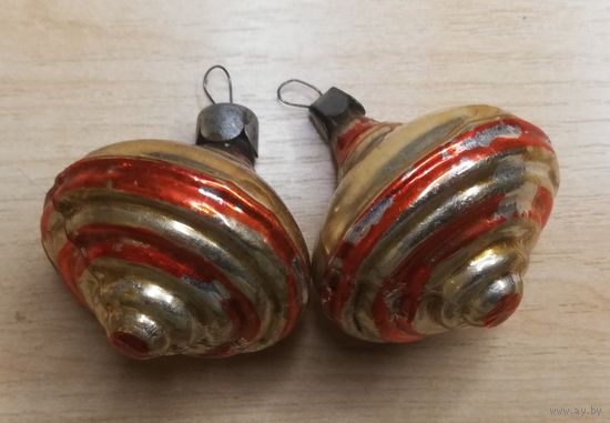 Елочная игрушка, волчок, юла, 2 шт. одним лотом