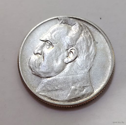 2 злотых 1934, пилсудский, UNC