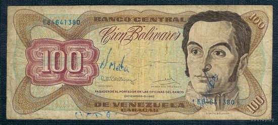 Венесуэла 100 боливар 1992 год.