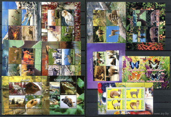 Фауна (листы) - 11 малых листов - MNH. #O-W-124-G-1