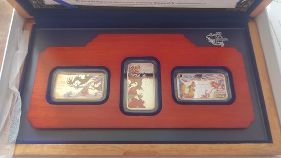 1 доллар 2012. Острова кука. Год дракона. Серебро