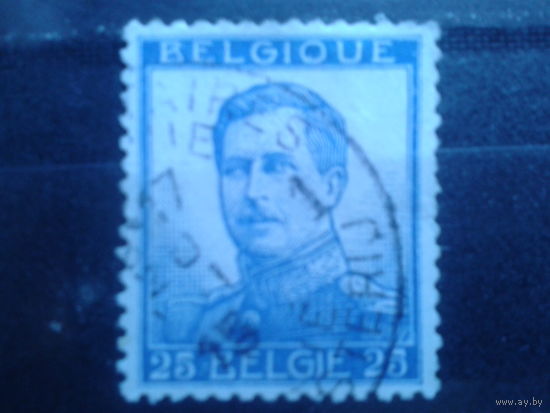 Бельгия 1913 Король Альберт 1  25 сантимов