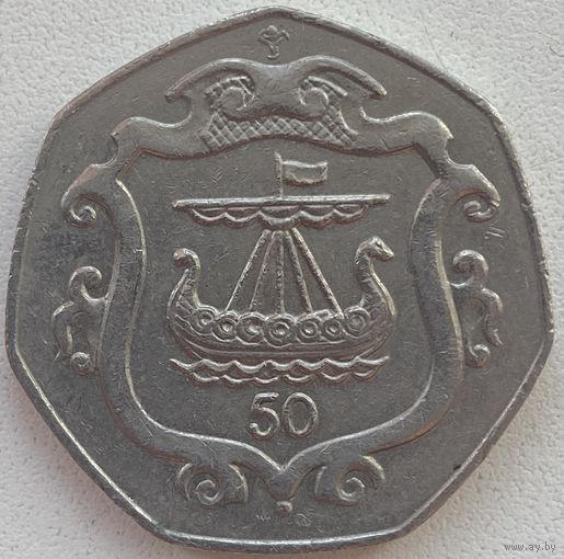 Остров Мэн 50 пенсов 1985 г.