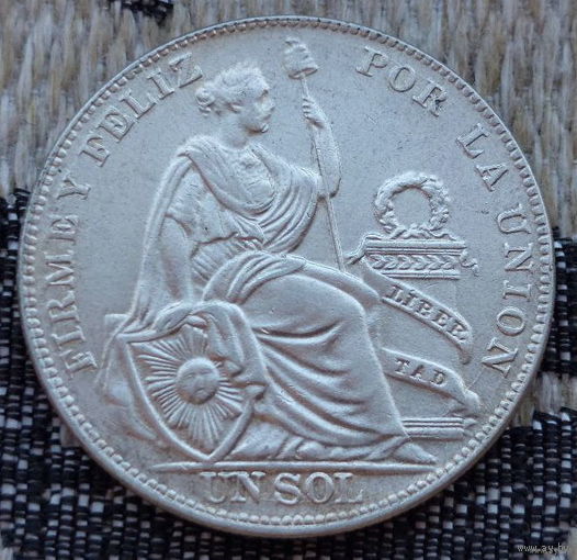 Перу 1 соль 1934 года. Серебро. Сторгуй за свою цену, предложи обмен! S75