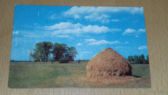 Календарик 1977 Пейзаж. Стог сена
