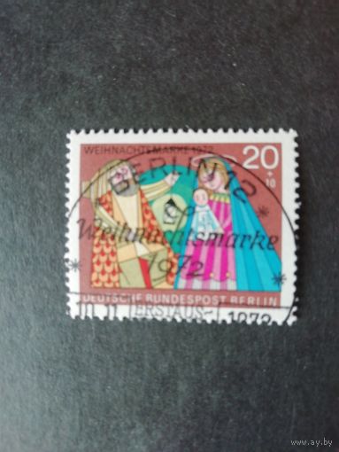 Западный Берлин 1972 Марка "Рождество" (гашеная с клеем) Mi.441 каталог 0.60 евро