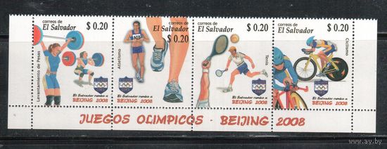 Сальвадор-2008 , ** ,   Спорт, Велоспорт , Теннис, ОИ-2008(полная серия)