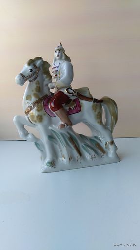Статуэтка Буденновец красноармеец на коне Красный витязь Полонне ЗХК Статуэтка фарфор СССР агитация!Редкость!